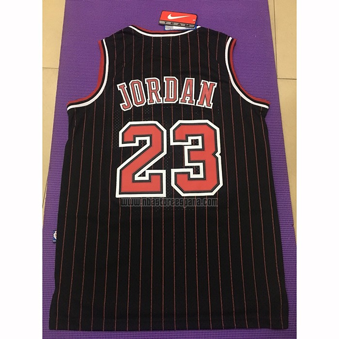 Camiseta Chicago Bulls Michael Jordan NO 23 Retro 1995-96 Negro